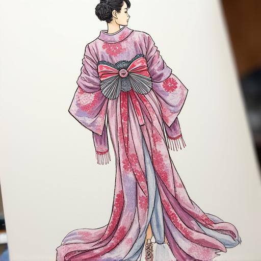 オーダーメイド着物のデザイン画